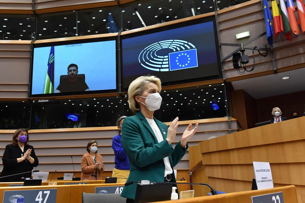 Przemówienie prezydenta Ukrainy Wołodymyra Zełenskiego w Parlamencie Europejskim Przemówienie prezydenta Ukrainy Wołodymyra Zełenskiego w Parlamencie Europejskim