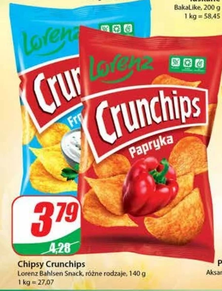 Crunchips Chipsy ziemniaczane o smaku pieczone żeberka 140 g