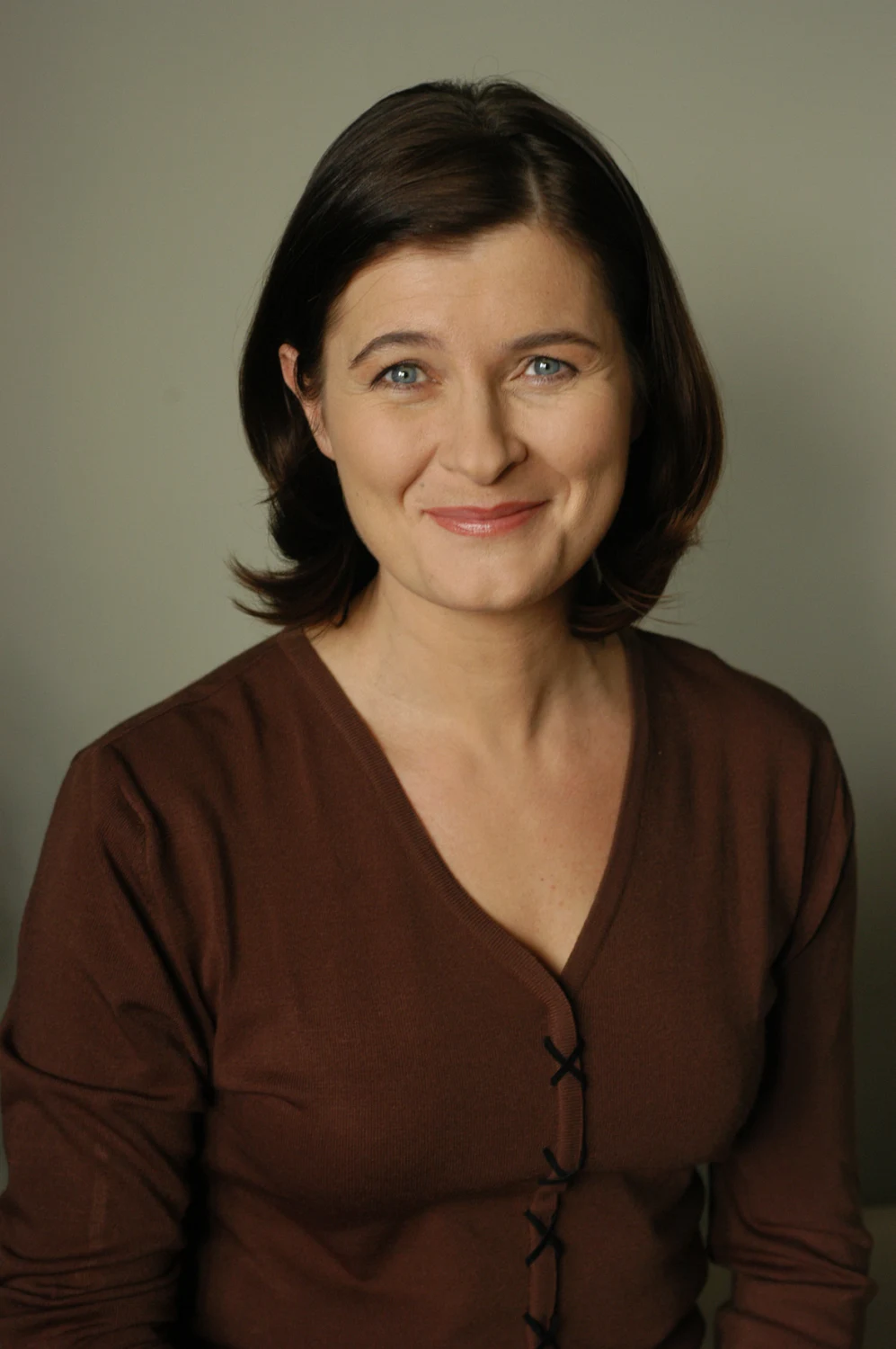 Joanna Jeżewska na planie serialu "M jak miłość", 2004 rok