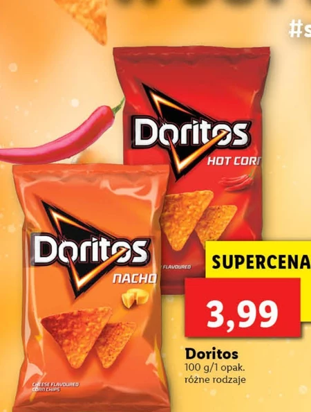 Doritos Nacho Chipsy kukurydziane o smaku serowym 100 g