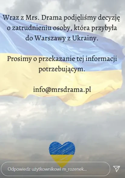 Oferta pracy, którą zamieściła Małgorzata Rozenek-Majdan na IG @m_rozenek