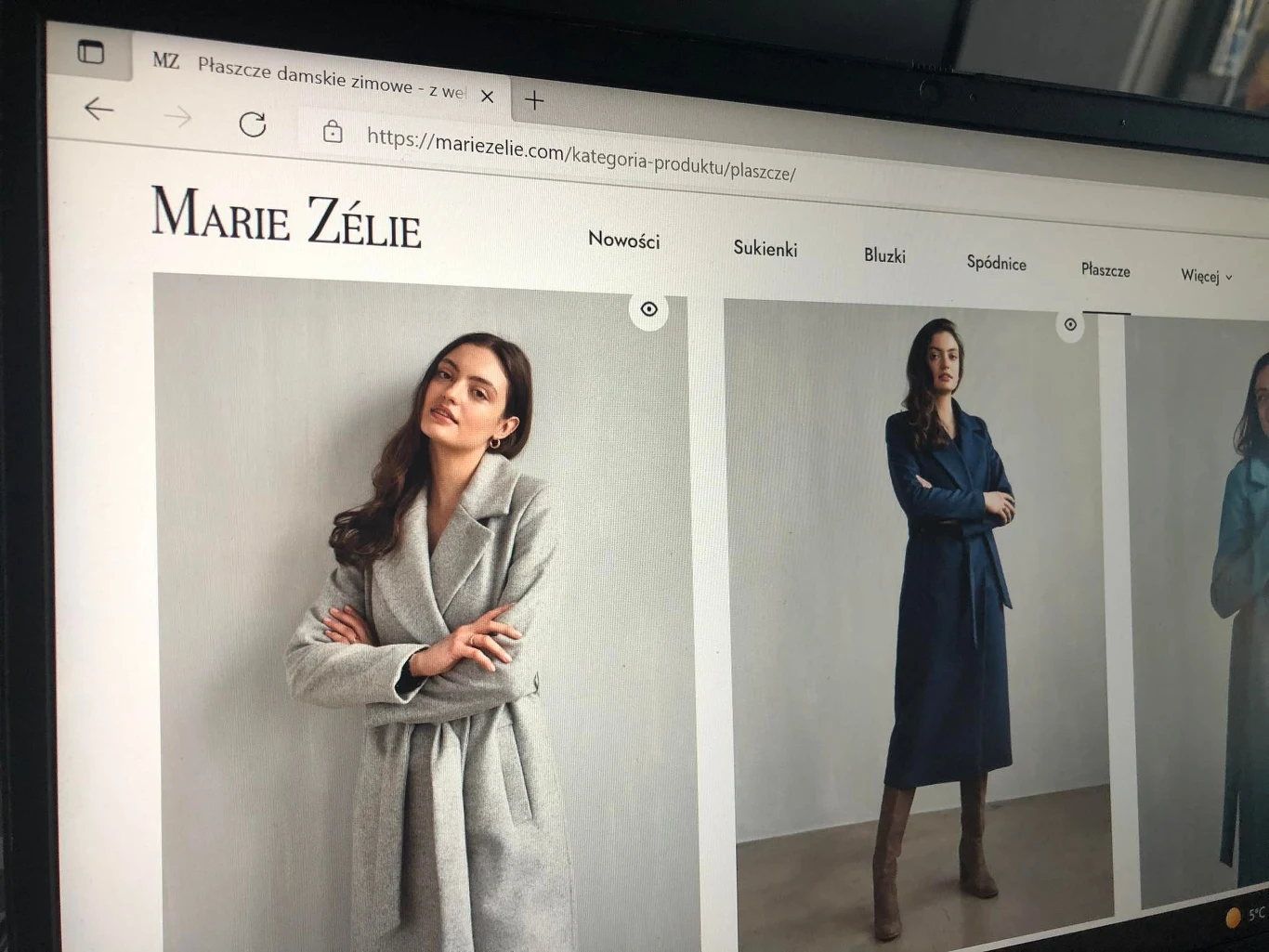 Strona internatowa sklepu Marie Zelie