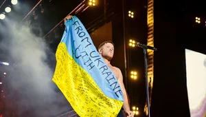 Imagine Dragons odwołali koncert w Rosji. Na zdjęciu Dan Reyonlds na koncercie w Kijowie w 2018 roku