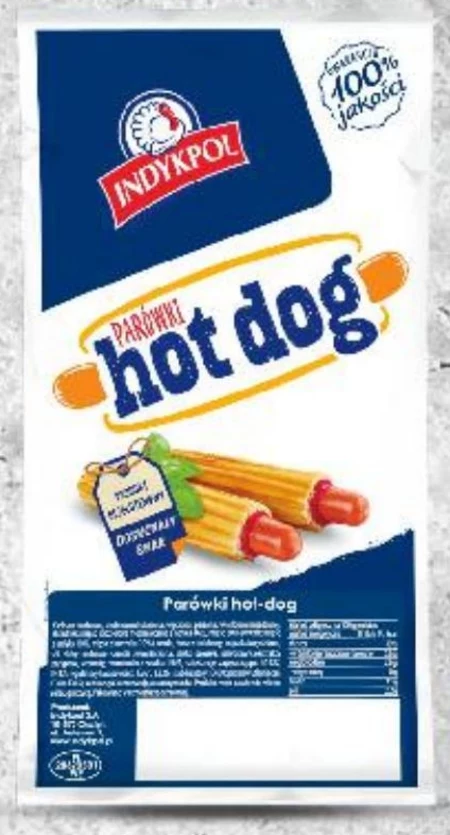 Indykpol Parówki hot-dog 600 g