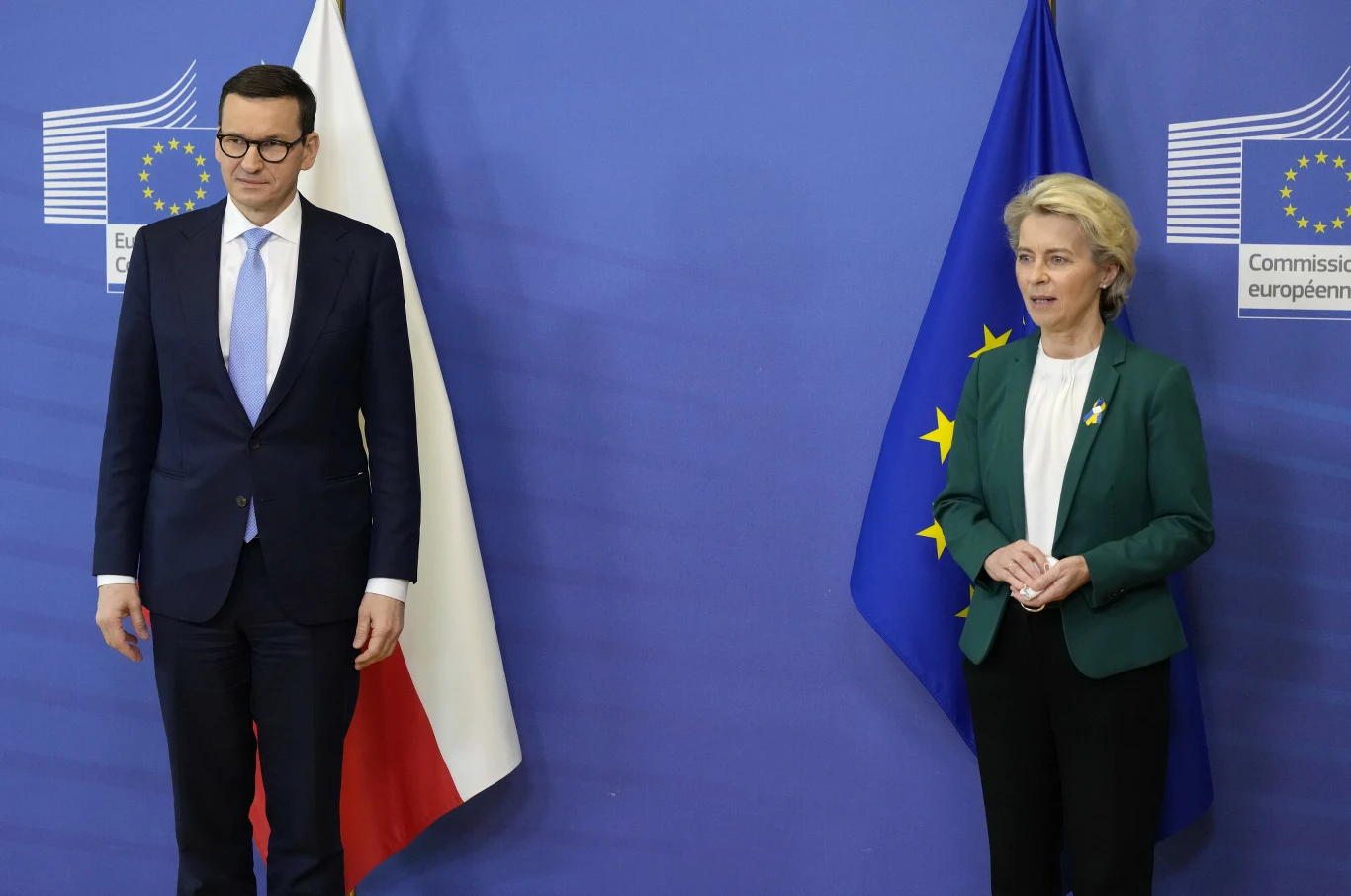 Premier Mateusz Morawiecki i przewodnicząca Komisji Europejskiej Ursula von der Leyen. Premier Mateusz Morawiecki i przewodnicząca Komisji Europejskiej Ursula von der Leyen.