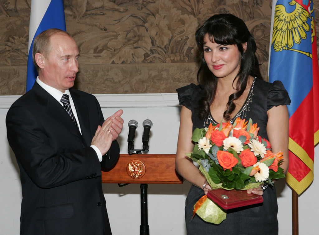 Anna Netrebko na zdjęciu z Władimirem Putinem (2008 rok)