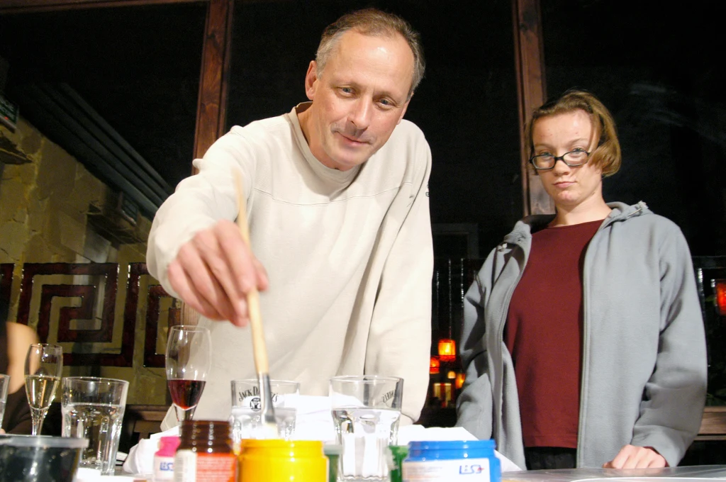 Paweł Wawrzecki z córką Anną Paweł Wawrzecki z córką Anną