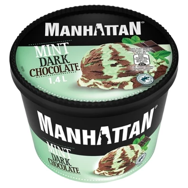 Manhattan Lody z czekoladą gorzką i lody o smaku miętowym 1400 ml - 0