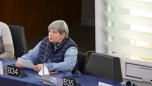 Janina Ochojska podczas posiedzenia PE 