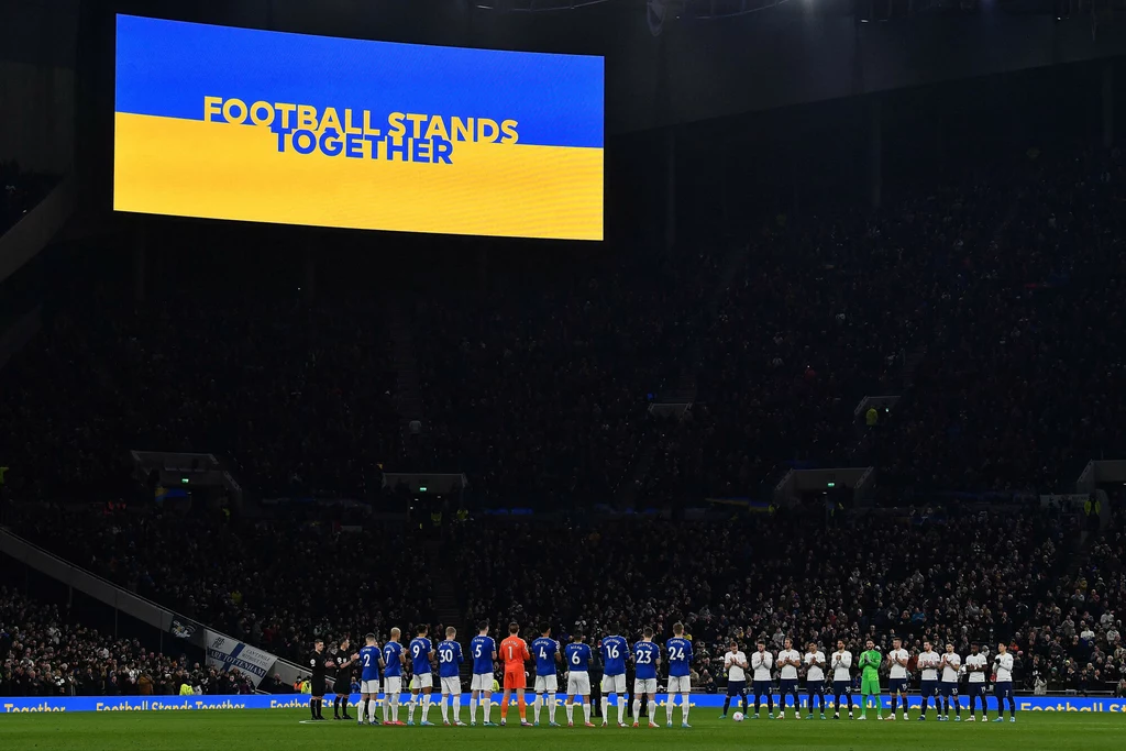 Wsparcie dla Ukrainy na stadionie Tottenham Hotspur Wsparcie dla Ukrainy na stadionie Tottenham Hotspur