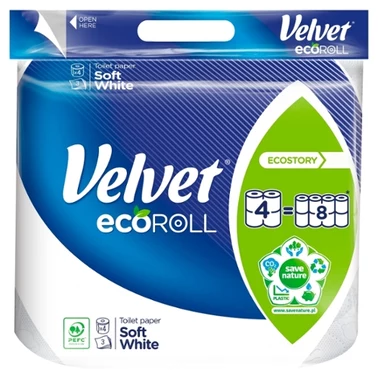 Velvet ecoRoll Soft White Papier toaletowy 4 rolki - 2