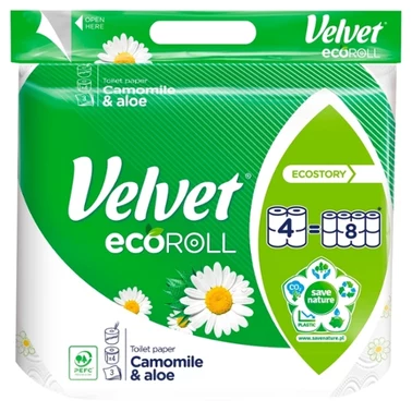 Velvet ecoRoll Camomile & Aloe Papier toaletowy 4 rolki - 4