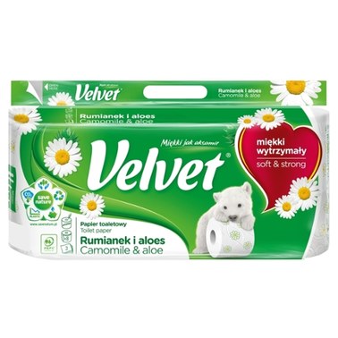 Velvet Rumianek i Aloes Papier toaletowy 8 rolek - 1