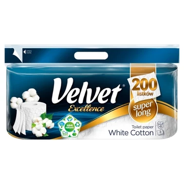 Velvet White Cotton Papier toaletowy 10 rolek - 1