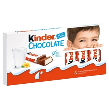 Kinder Chocolate Batonik z mlecznej czekolady z nadzieniem mlecznym 100 g (8 sztuk) - 4
