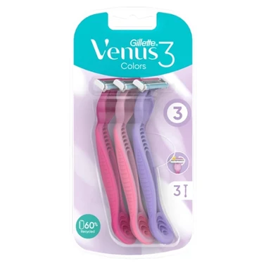 Gillette Venus 3 Colors Maszynki jednorazowe, liczba sztuk w opakowaniu: 3 - 4