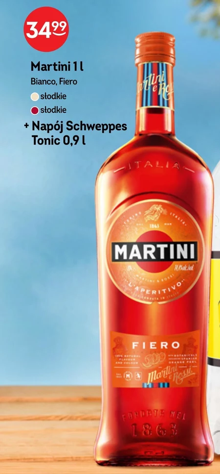 Martini Fiero Aromatyzowany napój na bazie wina 1 l