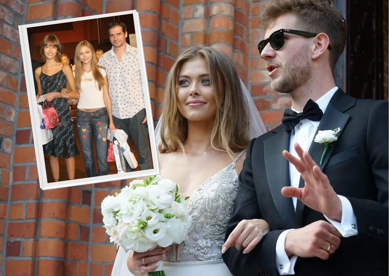 Joanna Opozda na początku kariery i w dniu ślubu z Antkiem Królikowskim Joanna Opozda na początku kariery i w dniu ślubu z Antkiem Królikowskim