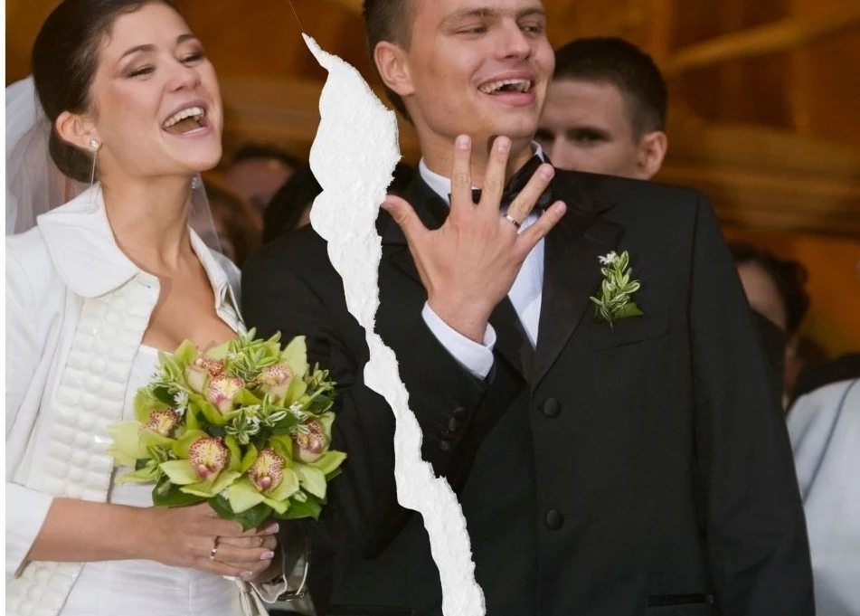 Katarzyna Cichopek i Marcin Hakiel w dniu ślubu