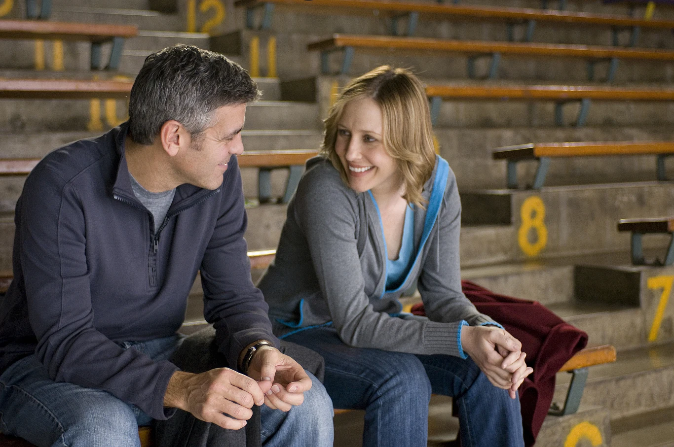 Vera Farmiga George Clooney w filmie w chmurach. Dystr.UIP Vera Farmiga George Clooney w filmie w chmurach. Dystr.UIP