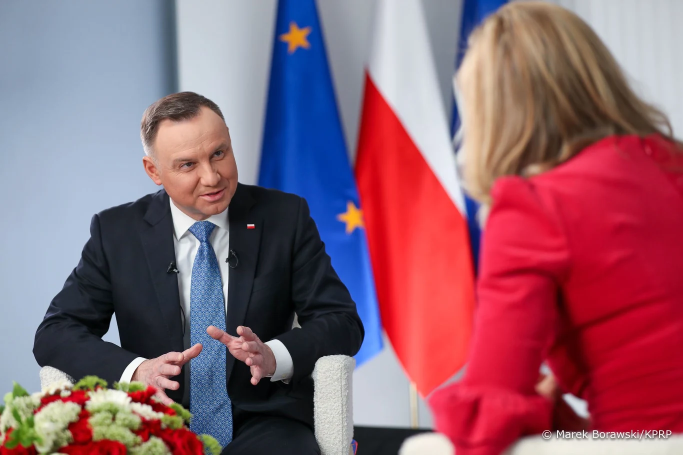 Prezydent Andrzej Duda podczas wywiadu dla BBC Prezydent Andrzej Duda podczas wywiadu dla BBC