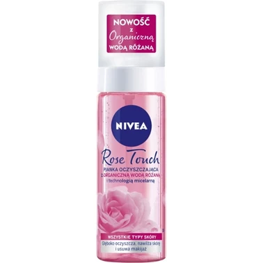 Nivea Rose Touch Pianka oczyszczająca do twarzy z organiczną wodą różaną 150 ml - 3