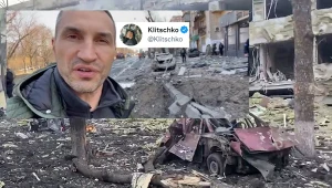 Wojna w Ukrainie. Władimir Kliczko opublikował nagranie ze zniszczonych ulic Kijowa