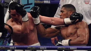 Joseph Parker (z lewej) i Anthony Joshua