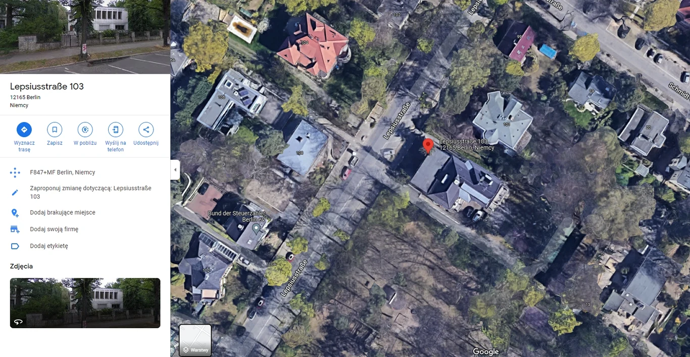 Willa Władimira Putina przy Lepsiusstraße 103 w Berlinie Willa Władimira Putina przy Lepsiusstraße 103 w Berlinie