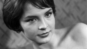 Teresa Tuszyńska na planie filmu "Drugi człowiek"