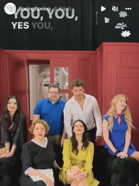 Mikołaj Roznerski i Adriana Kalska razem w sztuce "Boeing, boeing" https://www.instagram.com/teatrpozytywny/