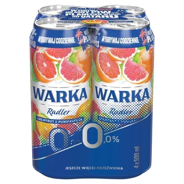 Warka Radler Piwo bezalkoholowe grejpfrut z pomarańczą 4 x 500 ml - 2