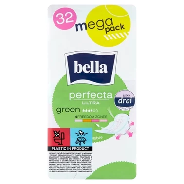 Bella Perfecta Ultra Green Podpaski higieniczne 32 sztuki - 0