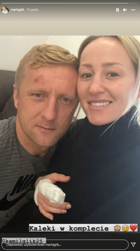 Kamil Glik miał poważny wypadek na murawie / Foto: IG @martaglik/