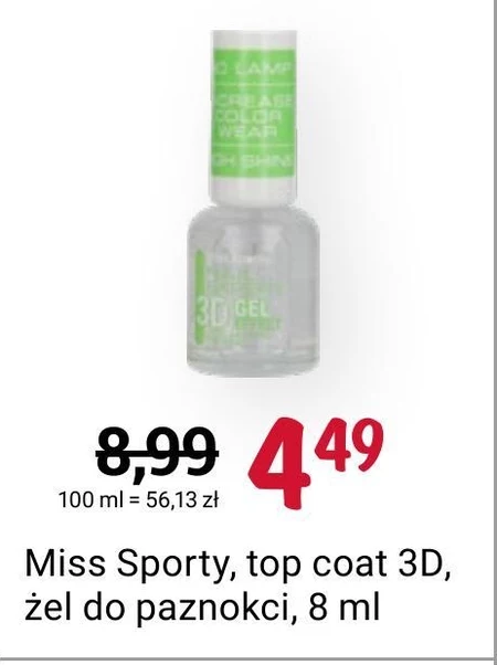 Żel do paznokci Miss Sporty