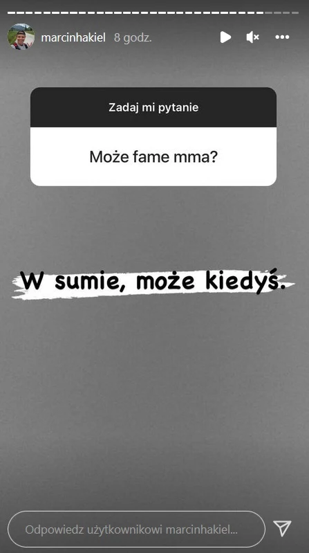 Marcin Hakiel o występie w MMA Marcin Hakiel o występie w MMA