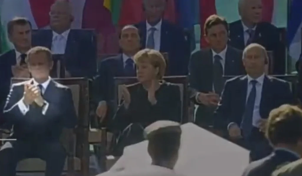 Donald Tusk, Angela Merkel, Władimir Putin