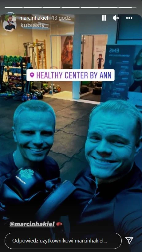 Marcin Hakiel ćwiczy u Ani Lewandowskiej