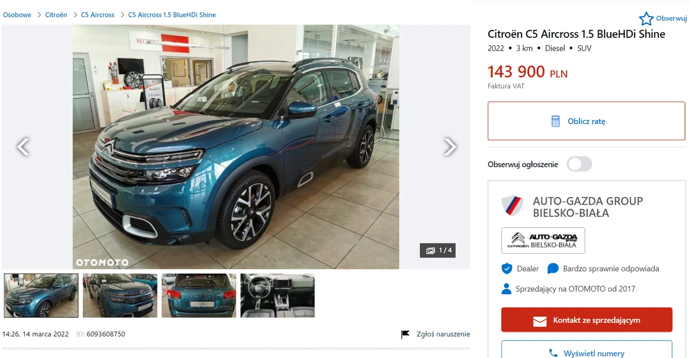 Za 143 900 zł można stać się właścicielem nowego SUV-a z silnikiem Diesla pod maską