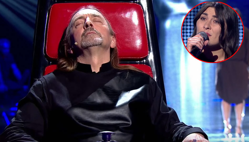 Marek Piekarczyk w "The Voice of Poland podczas występu Marzeny Ugornej