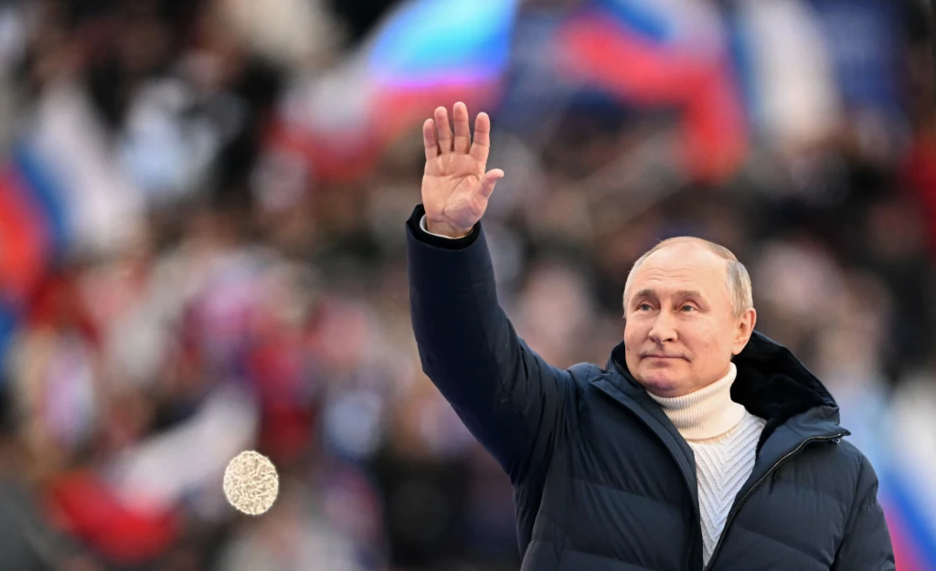 Władimir Putin na wiecu w Moskwie Władimir Putin na wiecu w Moskwie
