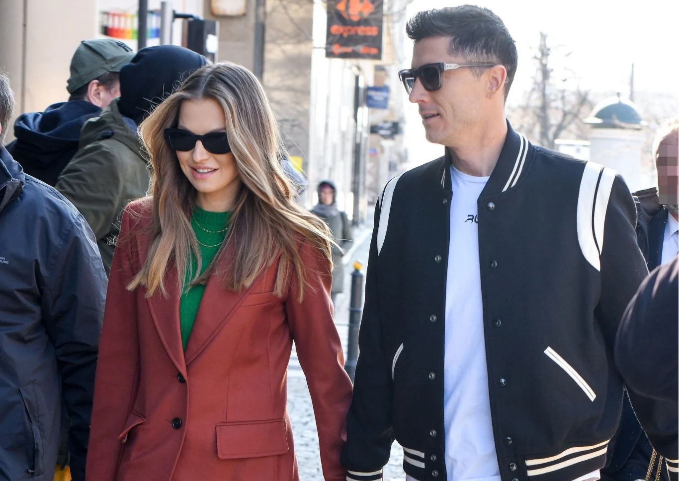 Anna Lewandowska i Robert Lewandowski przybyli do "Dzień dobry TVN" w obstawie ochroniarzy