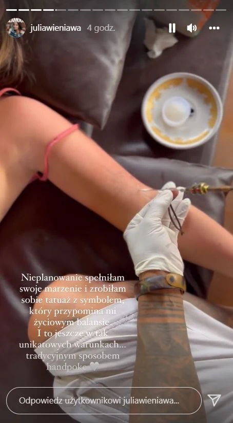 Julia Wieniawa zrobiła sobie tatuaż na Bali