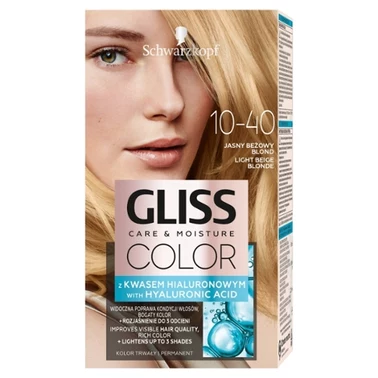 Gliss Color Care & Moisture Farba do włosów 10-40 jasny beżowy blond - 0