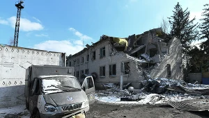 Zniszczenia w miejscowości Wołnowacha