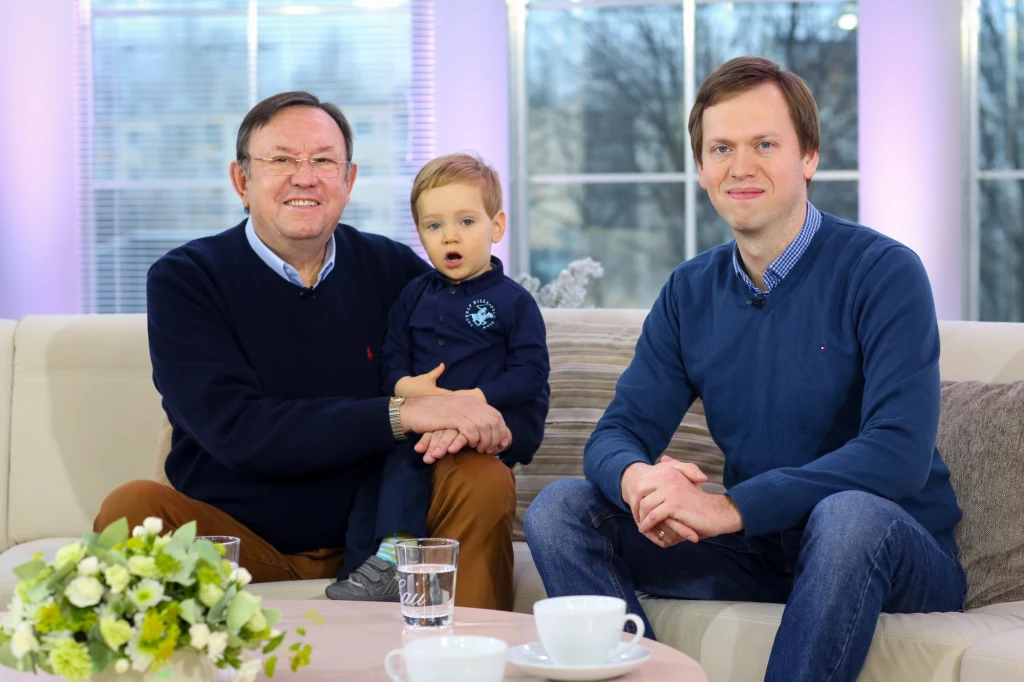 Zbigniew Buczkowski z synem Michałem Buczkowskim oraz wnukiem Piotrem Buczkowskim