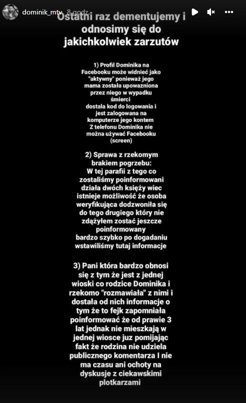 Dominik Raczkowski nie żyje - znajomi i rodzina dementują plotki