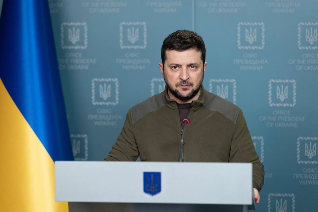 Prezydent Ukrainy Wołodymir Zełenski. Prezydent Ukrainy Wołodymir Zełenski.