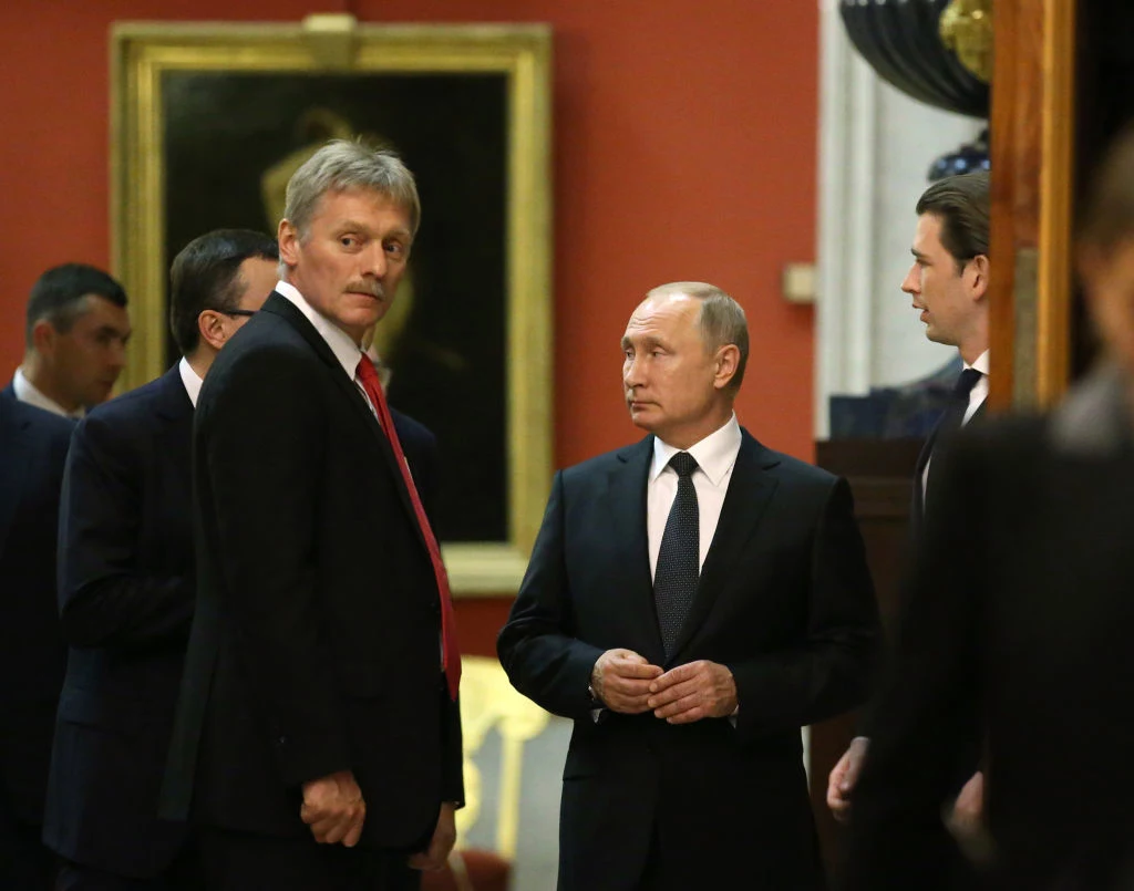 Dmitrij Pieskow i Władimir Putin Dmitrij Pieskow i Władimir Putin
