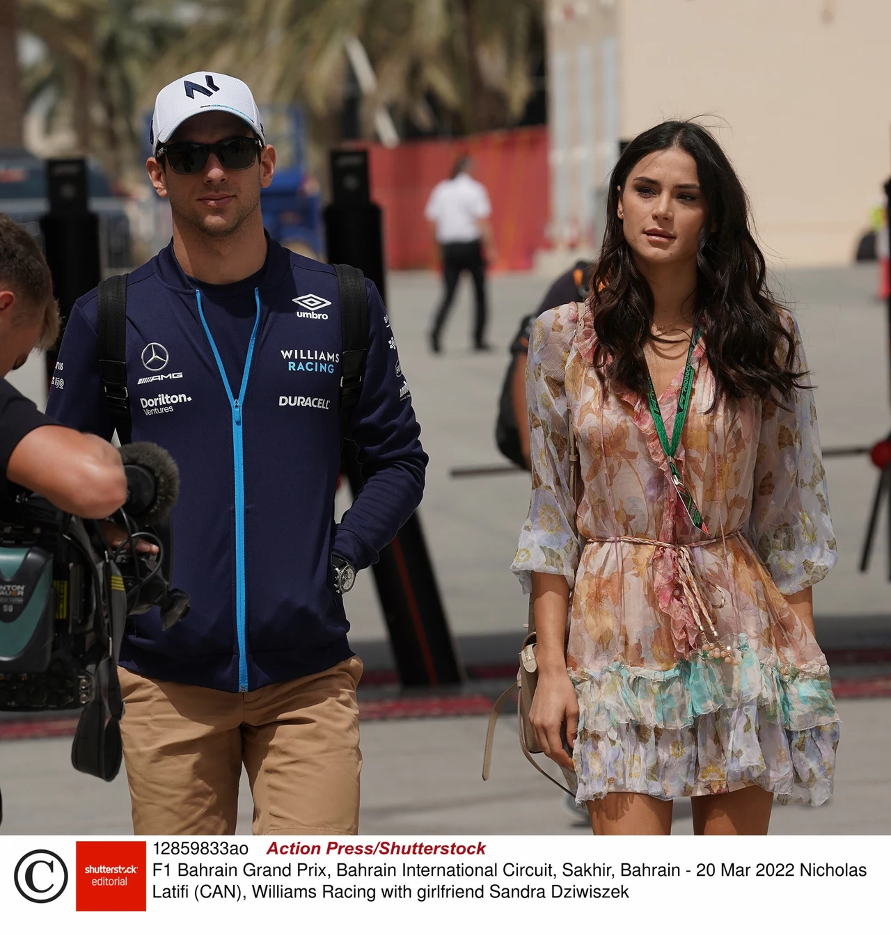 Sandra Dziwiszek i Nicholas Latifi razem na zawodach F1 w Bahrajnie